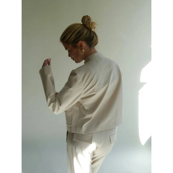 Djerf Avenue Day-to-day Cropped Jacket - S - Cream - Picture 5 of 6